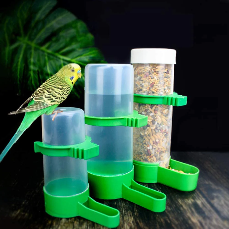 Bird Food & Water Dispenser Combo for Cage