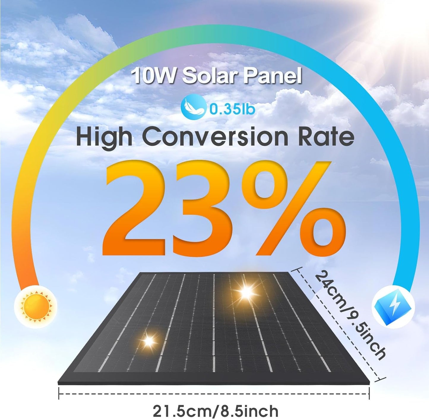  Solar Powered Rechargeable  Misting Cooling Fan & Water Tank.