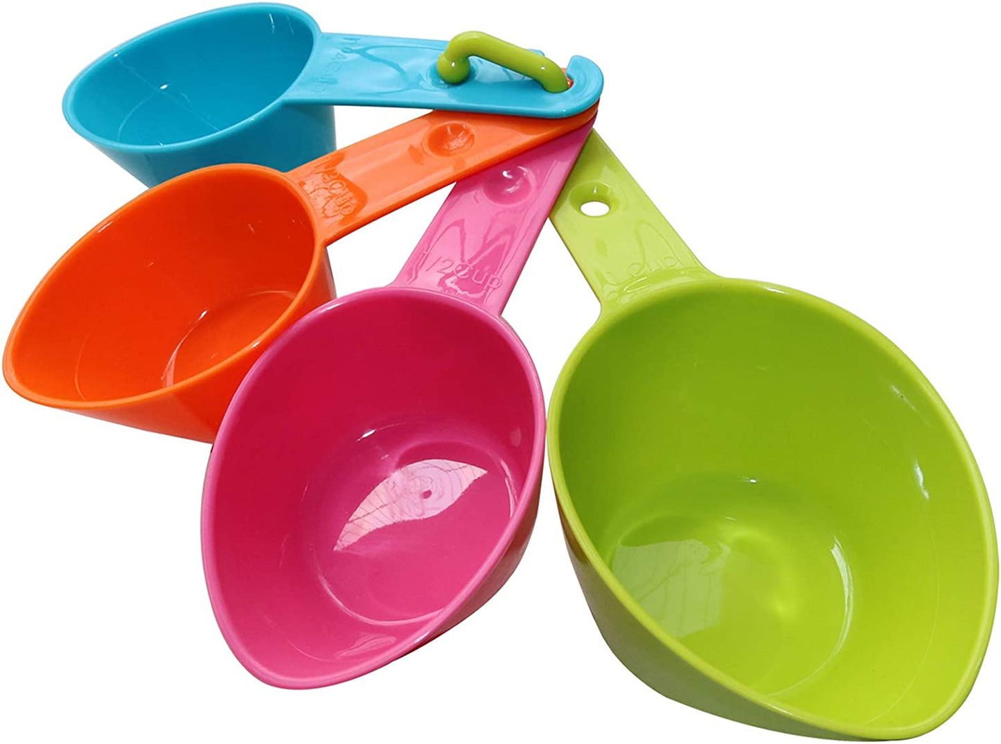 Pet Food Scoop Set of 4 - Plastic Measuring Cups