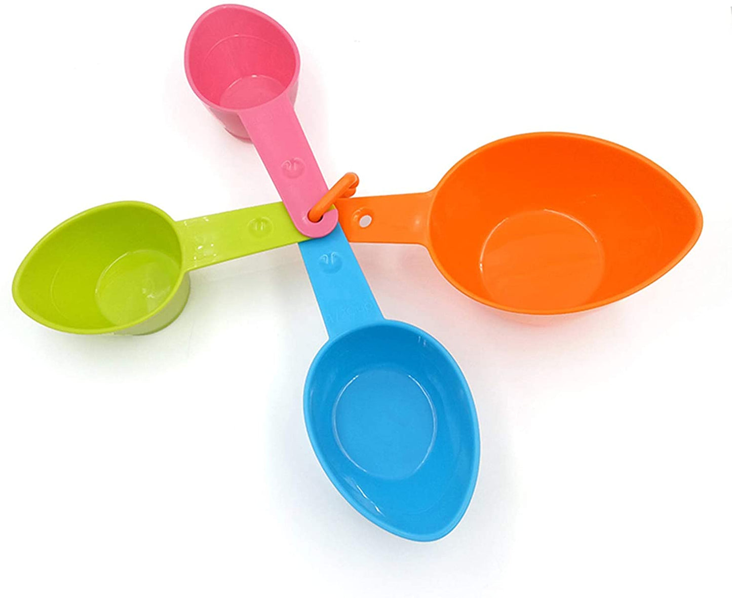 Pet Food Scoop Set of 4 - Plastic Measuring Cups