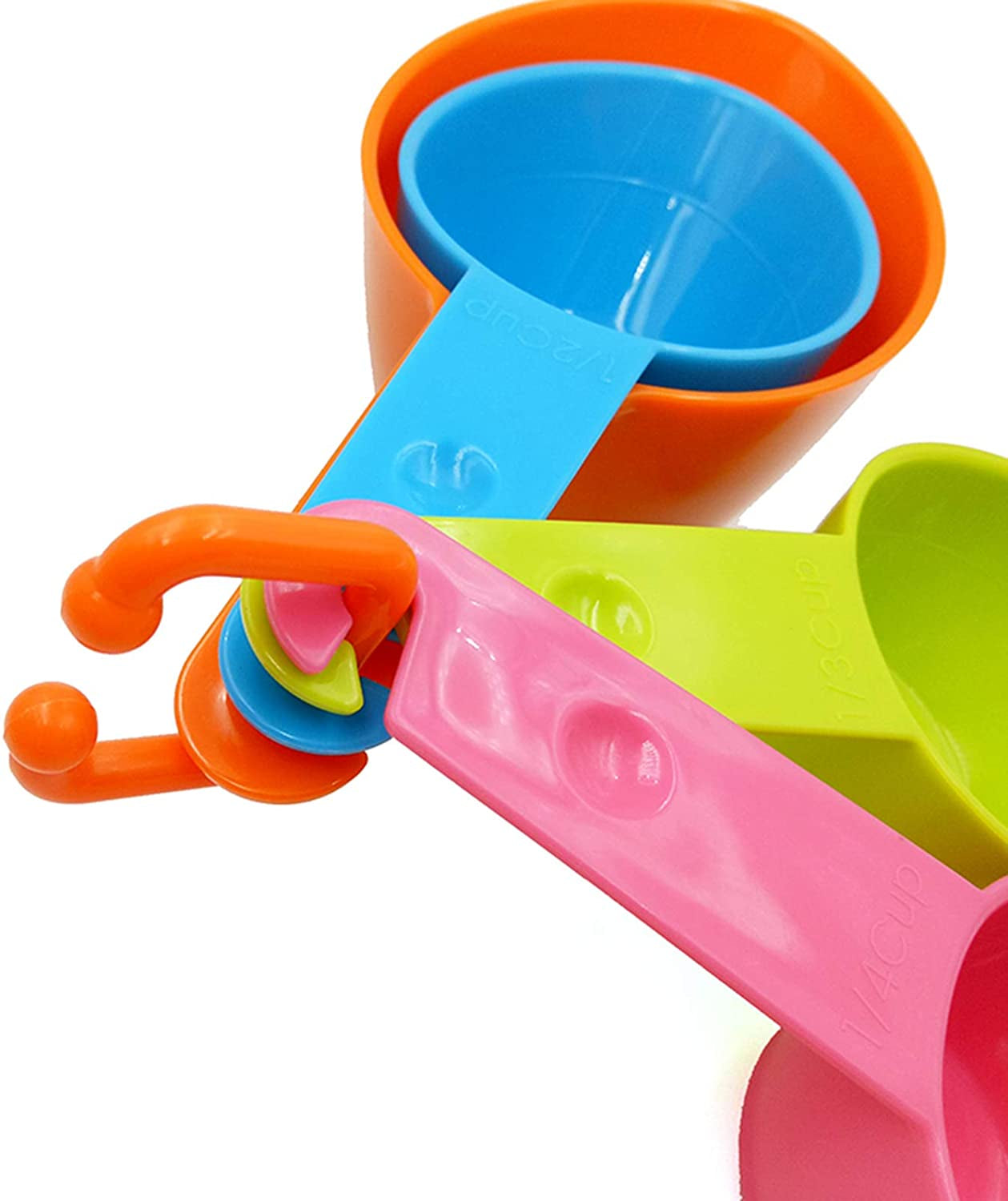 Pet Food Scoop Set of 4 - Plastic Measuring Cups